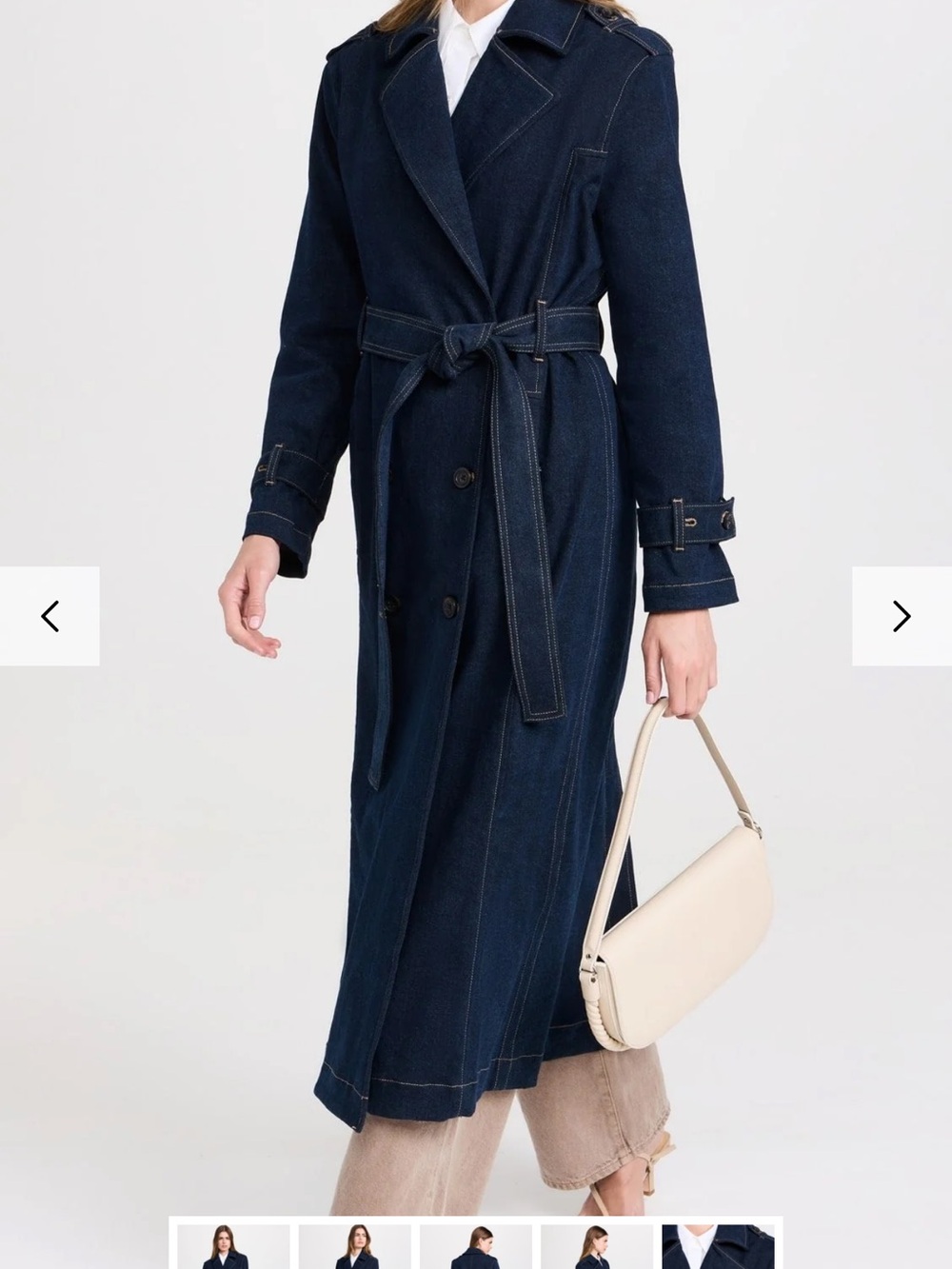 DL1961 Dark Indigo Denim Trench Coat
